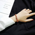 Hàn quốc phiên bản của cá tính đơn giản Sen Sở mật ong gió lạnh chic garnet đá sa thạch màu xanh sinh viên bracelet bracelet bracelet nữ Vòng đeo tay Clasp