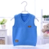 Áo len cho bé mùa xuân và mùa thu len nam bé mặc 0-1-2-3 tuổi bé gái bằng vải cotton đan vest trẻ em