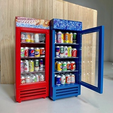 bjd场景道具娃屋 娃娃屋微缩货架冰箱柜面包柜餐盘仿真食玩diy场景迷你模型配件