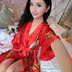 Nữ mùa hè đồ ngủ lụa gợi cảm kích thước lớn áo lụa ngắn tay áo choàng tắm cám dỗ váy ngủ mỏng băng lụa dịch vụ nhà áo ngủ Night Robe