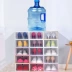 Cửa hàng bách hóa Tân Cương Nhựa Hộp giày trong suốt Lắp ráp miễn phí Hộp lưu trữ Flip Tủ giày Độ ẩm Chống bụi Hộp hoàn thiện - Trang chủ Trang chủ