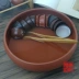 Nhỏ rửa chén chén chén gốm gốm sứ màu tím cát rửa trà lớn bút rửa nước nhà kung fu phụ kiện trà - Trà sứ