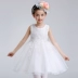 Hoa cô gái ăn mặc nữ mới công chúa váy cô gái ăn mặc pettiskirt váy cưới màu trắng trẻ em sáu một trang phục Váy trẻ em