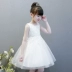 Hoa cô gái ăn mặc nữ mới công chúa váy cô gái ăn mặc pettiskirt váy cưới màu trắng trẻ em sáu một trang phục