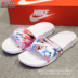 Dép Nike nữ 2019 hè mới thể thao và giải trí giày đi biển sandal hoa một chữ 618919-113 - Dép thể thao dép tông Dép thể thao