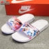 Dép Nike nữ 2019 hè mới thể thao và giải trí giày đi biển sandal hoa một chữ 618919-113 - Dép thể thao dép adidas Dép thể thao
