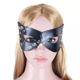 Повязка на глаз героини, повязка на глаз королевы, БДСМ, связывание, тугая связка, персиковый бондаж