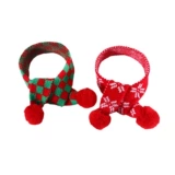 Трикотажный шарф, шерстяной удерживающий тепло нагрудник, со снежинками