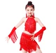 Ngày thiếu nhi Trang phục khiêu vũ Latin cho bé gái váy tua rua - Trang phục