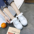 Lười biếng giày trắng nữ 2018 mùa hè mới không có gót chân một bàn đạp đa năng giày vải nữ Hàn Quốc phiên bản của bán kéo giày trắng Plimsolls
