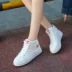 Cao-top giày vải nữ sinh viên Hàn Quốc hoang dã 2017 mùa thu mới đáy phẳng cổng skateboard giày chụp đường phố giày thường mua giày thể thao nữ cổ cao đế độn Giày cao gót