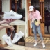 Mùa thu Hàn Quốc phiên bản của đa năng cơ bản giày trắng giày của phụ nữ 2018 new canvas giày giày sinh viên giày thường giày mùa hè