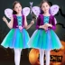 Halloween quần áo trẻ em tay dài tuyết công chúa váy cô gái trang phục bướm phù hợp với váy elf váy mẫu giáo - Trang phục