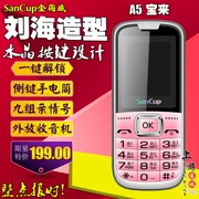 SanCup Jin Guowei thanh máy cũ kẹo Bora A5 pha lê điện thoại di động phông chữ lớn già sừng lớn - Điện thoại di động