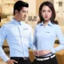 Zhongtong Express tùy chỉnh áo sơ mi dài tay thêu logo nam nữ in nhanh quần áo may tùy chỉnh áo thêu miễn phí LOGO