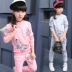 Quần áo bé gái mùa xuân phong cách nước ngoài 2018 quần áo trẻ em mới phiên bản Hàn Quốc mùa xuân và mùa thu bé gái quần áo hai dây phù hợp với quần áo Phù hợp với trẻ em