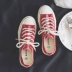 Gai giày vải nữ 2018 mùa xuân và mùa hè mới Hàn Quốc phiên bản của sinh viên hoang dã giày nhỏ màu trắng Harajuku ulzzang giày giầy sục nữ Plimsolls