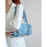 Небольшая дизайнерская джинсовая цепь, сумка на одно плечо, коллекция 2023, изысканный стиль