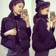 Áo vest cotton nữ 2018 ngắn đoạn thu đông 2014 phiên bản mới của Hàn Quốc diện vest dày hoang dã vest nữ vest vest nữ