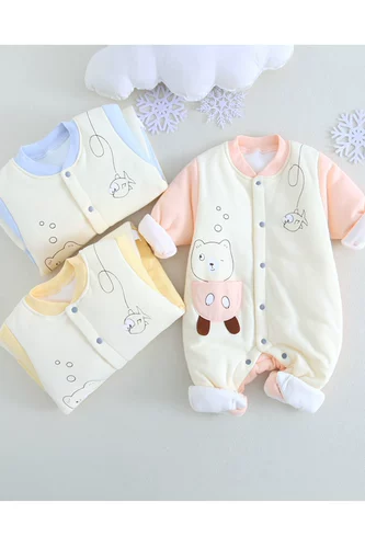 Детская демисезонная одежда, стеганое боди для новорожденных, удерживающая тепло куртка, пуховик для раннего возраста