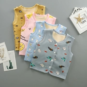 Áo vest cotton cho bé cộng với nhung ấm áp mùa đông và mùa đông làm dày áo vest cho bé trai và bé gái cộng với áo nhung chạm đáy - Áo ghi lê