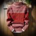 Mùa thu và mùa đông nam ấm áp cao cổ áo len Hàn Quốc phiên bản của tự trồng ve áo thanh niên quần áo sinh viên mùa đông dày áo len Áo len cổ tròn