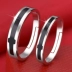 Cặp đôi bạc S925 nhẫn một cặp chữ nam nữ trang sức Nhật Bản và Hàn Quốc đơn giản nhẫn kim cương đỏ khai mạc nhẫn cưới