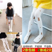 Mùa xuân và mùa thu trẻ em quần lửng bằng vải cotton vớ vớ 4-6-8-9-10 tuổi - Vớ