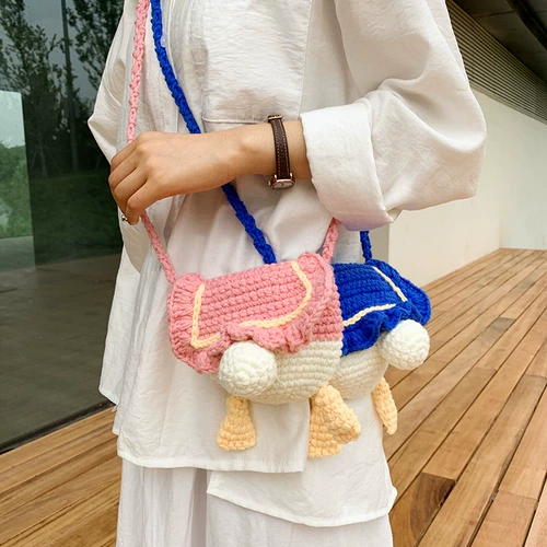 Барсетка ручной работы, сумка, крючок для вязания, набор материалов, Дональд Дак, DIY