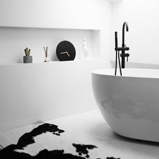 Будильник auraliving北欧极简金属台钟时钟座钟折弯纯黑设计师原创性冷淡