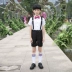 Chàng trai phù hợp với mùa hè 2018 trẻ em mới của Anh yếm có dây đeo quần áo trẻ em lớn máy chủ ăn mặc trang phục