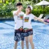 Phiên bản Hàn Quốc 2018 của cặp đôi đi biển quần bơi nhanh khô nam mẫu nữ in áo thun tình nhân đi biển đi biển hè Vài đồ bơi