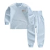 Bộ đồ lót trẻ em mùa xuân và mùa thu Bộ đồ cotton nam 1-3 tuổi pijama bé trai Quần áo lót