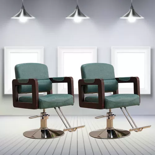 Парикмахерская лаймейка для парикмахерского кресла, которую можно поднять и отрегулировать, парикмахерскую парикмахерскую стул европейского стиля в стиле ретро настоящий деревянный стул