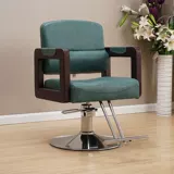 Парикмахерская лаймейка для парикмахерского кресла, которую можно поднять и отрегулировать, парикмахерскую парикмахерскую стул европейского стиля в стиле ретро настоящий деревянный стул