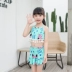Áo tắm trẻ em dễ thương công chúa thời trang hoạt hình in váy tam giác chia hai cô gái bán buôn - Bộ đồ bơi của Kid