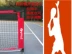 Trẻ em của quần vợt net di động xách tay ngắn net tiêu chuẩn ngoài trời đào tạo sinh viên mạng đơn giản huấn luyện viên bóng net cột