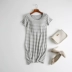 Với ngực pad nightdress nữ mùa hè bông phương thức không có vành áo ngực một ngắn tay đồ ngủ giản dị nhà ăn mặc đầm cho người trung niên Đêm đầm