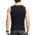 Của nam giới cotton màu đen rộng vai cắt thêu kích thước lớn vest vest không tay T-Shirt nam mới đàn hồi đáy áo sơ mi Áo vest cotton