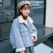 Áo khoác nữ mùa đông 2018 phiên bản Hàn Quốc của áo len lông cừu dày, áo len ngắn, áo khoác len dành cho nữ - Áo Hàn Quốc