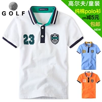 Golf trẻ em của quần áo bóng phù hợp với bé trai mùa hè ngắn tay t-shirt trẻ em Polo áo bông t-shirt thể thao quần áo giản dị bộ quần áo thể thao