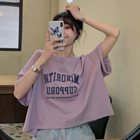 Tide, хлопковая летняя короткая футболка с коротким рукавом для школьников, 2021 года, в корейском стиле, оверсайз