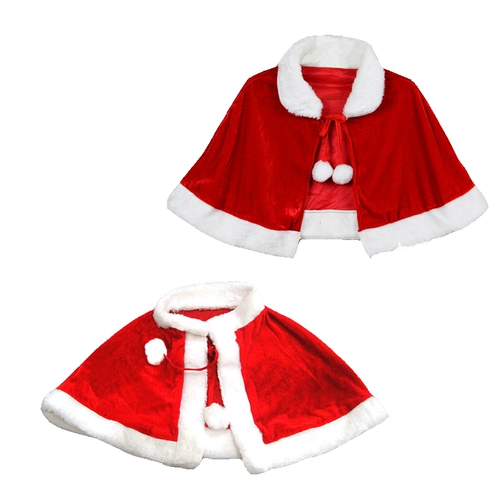 Рождественская детская одежда, накидка, плащ, бархатный рождественский костюм