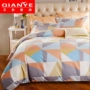 Bốn mảnh giường trên giường bông 笠 纯 bông quilt cover sheet bìa loại 1.5 m 1.8 m đôi ba mảnh chăn ga gối đệm cao cấp