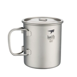 Keith Kaisi Pure Titanium Cup Outdoor Camp Wild Piece Simple Titanium Cup Titanium Coffee Cufe Cup Cup Wine Cover