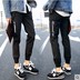 13-14-15-16 tuổi cậu bé cơ sở học sinh trung học mùa hè Hàn Quốc phiên bản của quần chín điểm trai thể thao giản dị quần triều 12 thời trang nam Crop Jeans