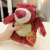 Disney Strawberry Bear Doll Strawberry Bear Plush Toy Doll Strawberry Trang trí nhỏ Cô gái quà tặng Mạnh - Đồ chơi mềm gấu ôm Đồ chơi mềm