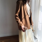 Áo khoác nữ kiểu dáng hoang dã retro, áo ngực đơn phiên bản Hàn Quốc sang trọng, màu sắc sang trọng đi lại 2018 mùa thu mới