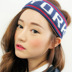 New Korea Harajuku Đan Bảng chữ cái Yoga Hair Band Headband Wash Headband Headgear Sports Street Mồ hôi nam nữ thảm tập yoga Yoga