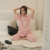 Hàn quốc phiên bản của bộ đồ ngủ mùa hè của phụ nữ ngắn tay đồ ngủ của phụ nữ nửa tay nhà dịch vụ của phụ nữ mùa xuân và mùa thu phù hợp với mùa hè ngọt ngào đồ ngủ Bộ Pajama